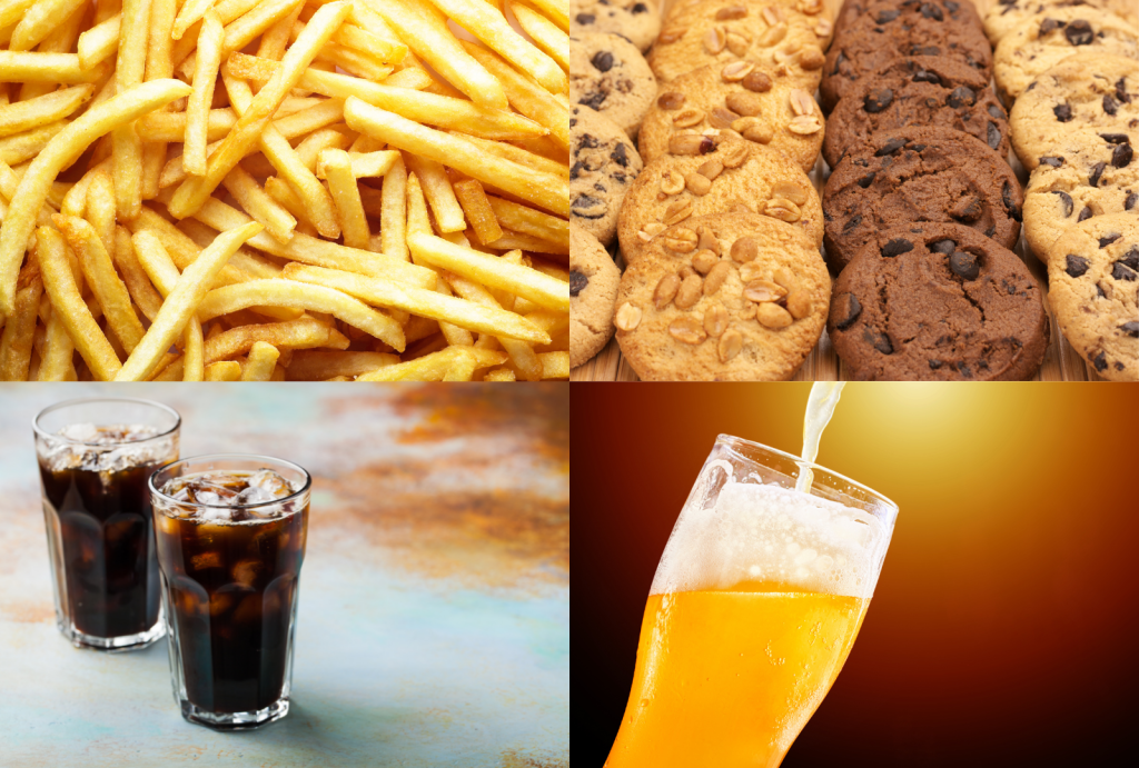 Gesunde Ernährung hochverarbeitet nährstoffarm